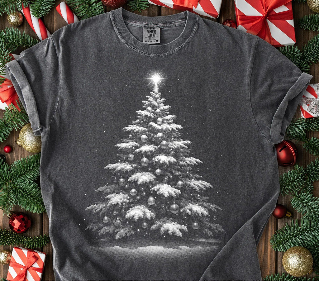 Black and White Tree Graphic Tee