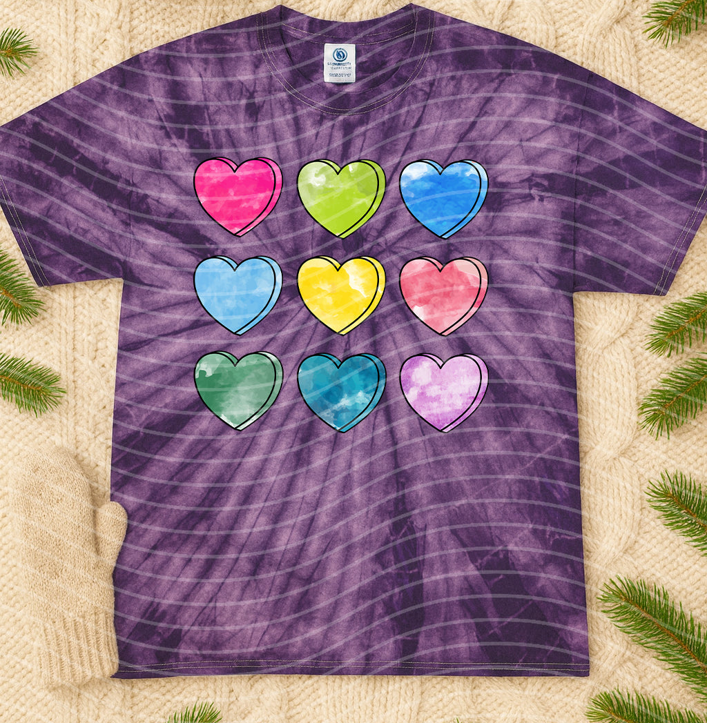Watercolor Hearts Graphic Tee