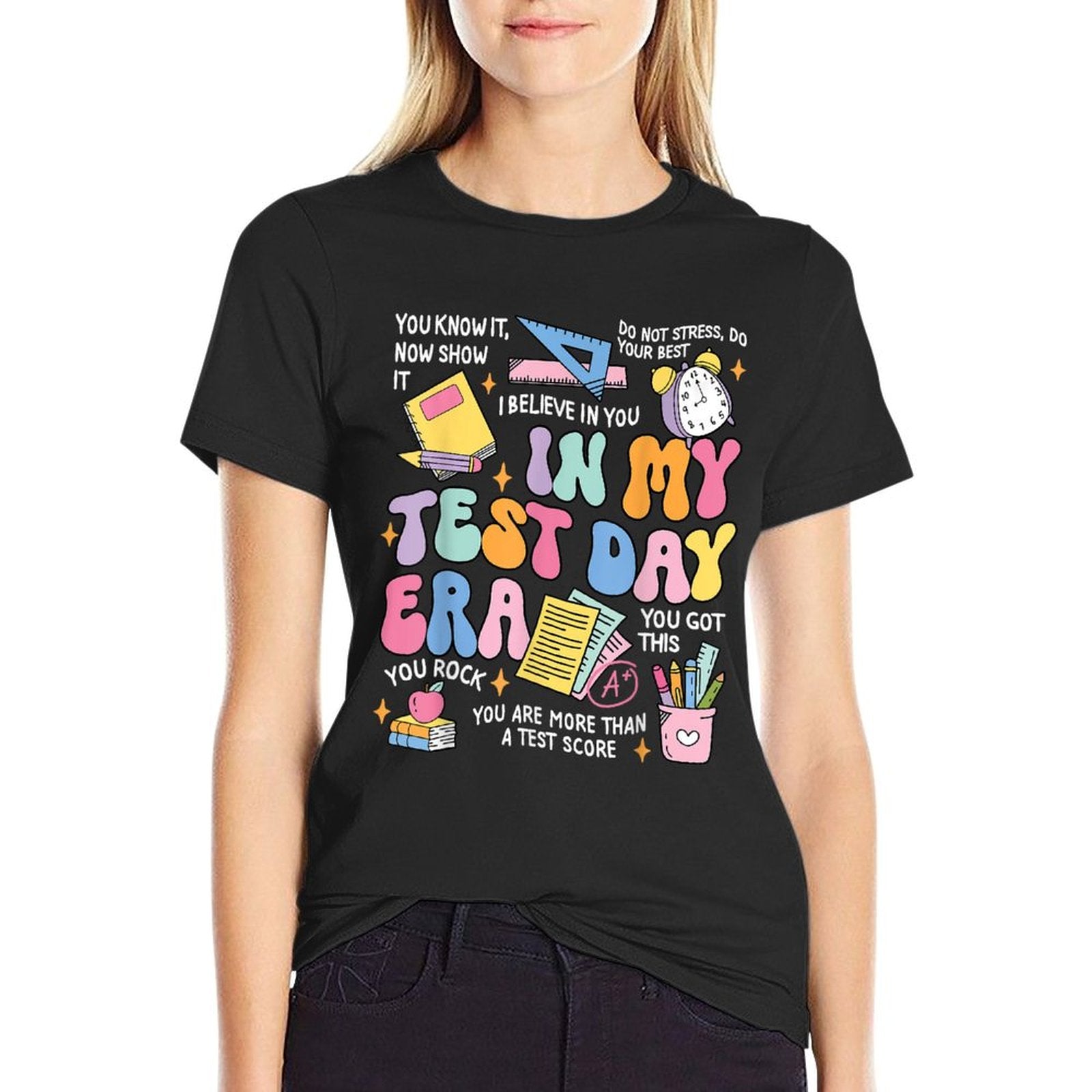 In My Test Day Era Retro Groovy Testing Day Teacher Student T-Shirt