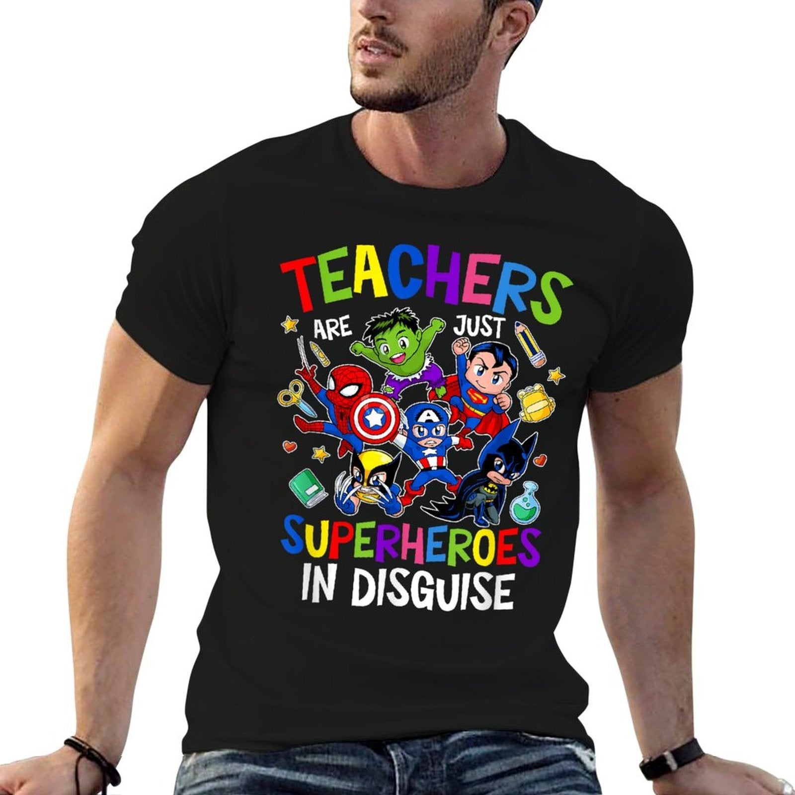 Funny Teachers Are Superheroes Back to School Gifts T-Shirt