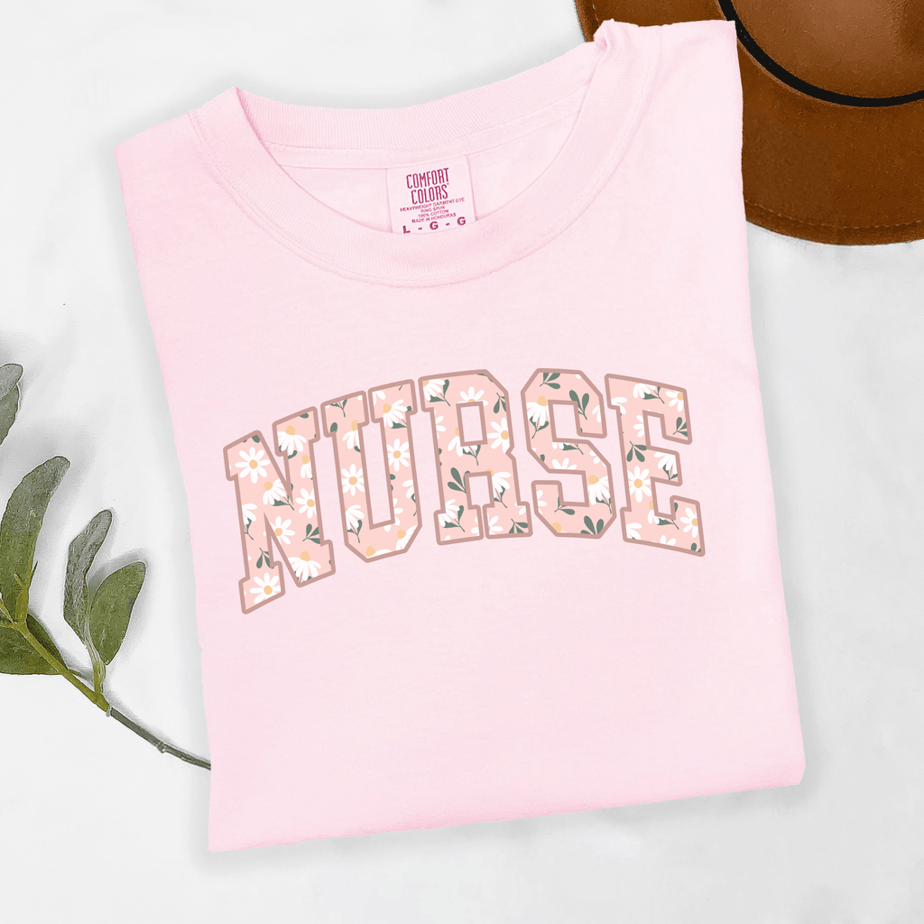 Nurse Floral Graphic Tee or Sweatshirt