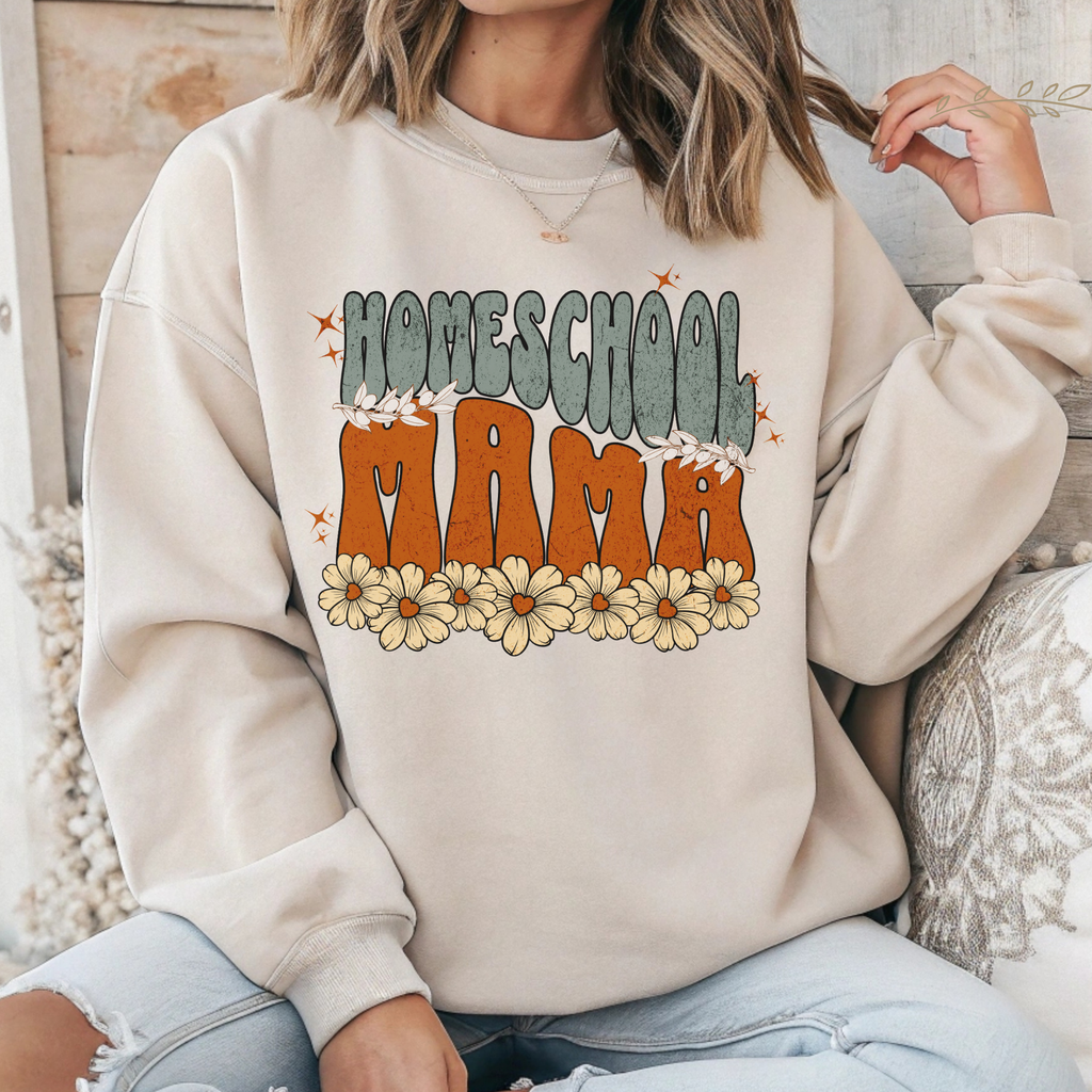 Homeschool Mama Tshirt - Long Sleeve - Crewneck - Hoodie