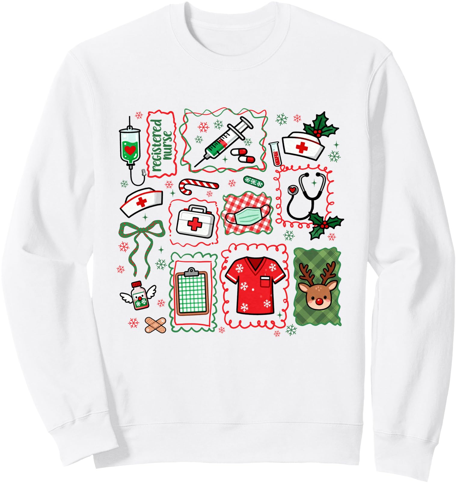 Registered Nurse Christmas LPN RN Nursing School Xmas Women Sweatshirt