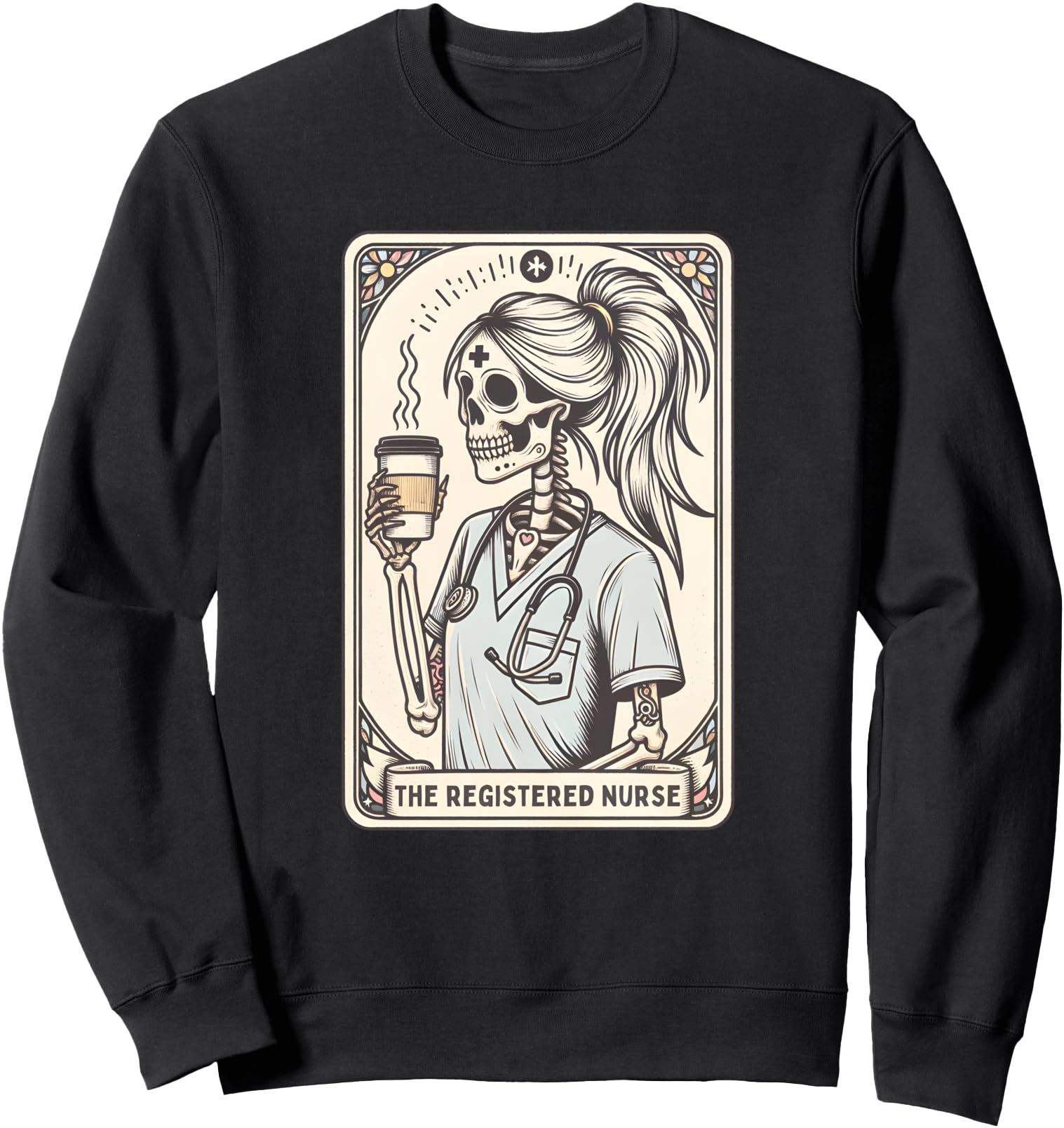 Registered Nurse Halloween, Skeleton Nurse, Fall RN Sweatshirt