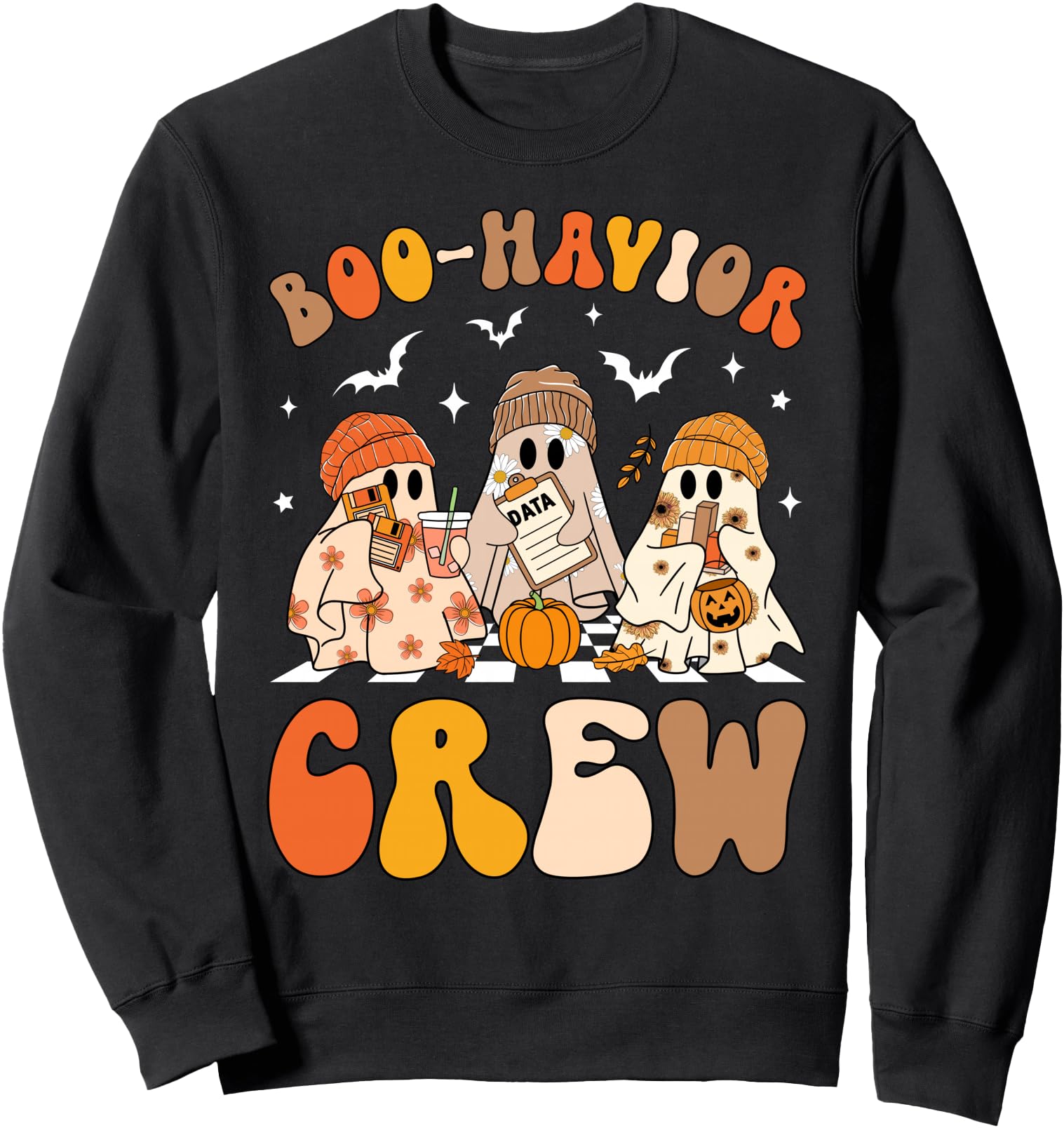 Retro Boo-Havior Crew Behavior Analyst Halloween ABA RBT Sweatshirt