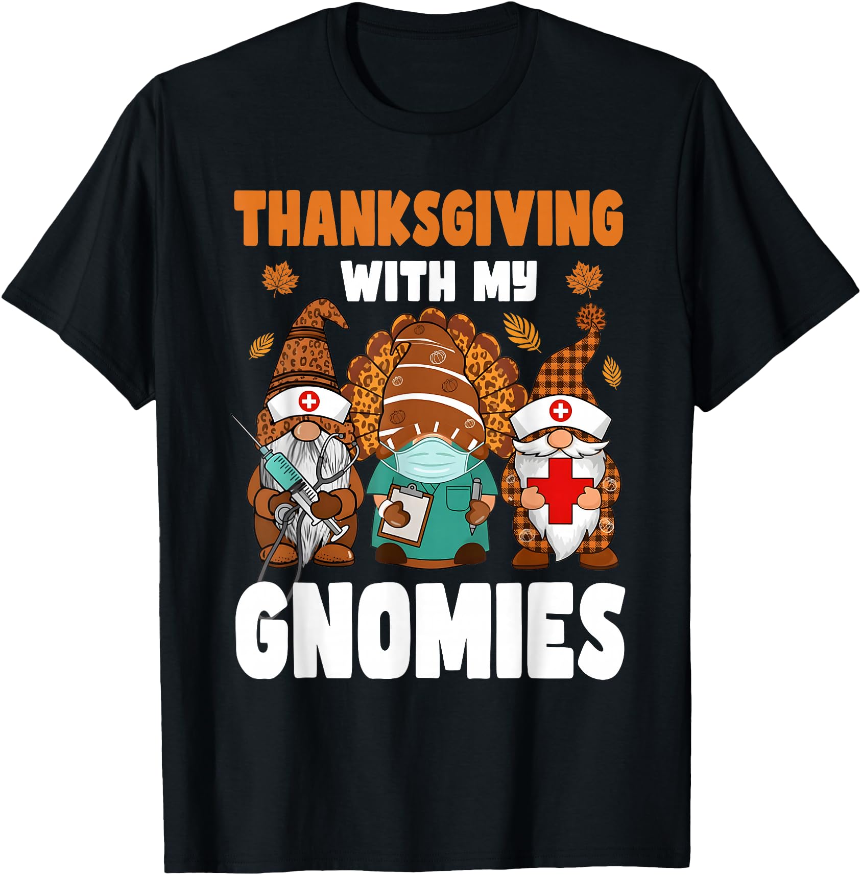 Thanksgiving Women gnome Fall Leopard Turkey RN Nurse