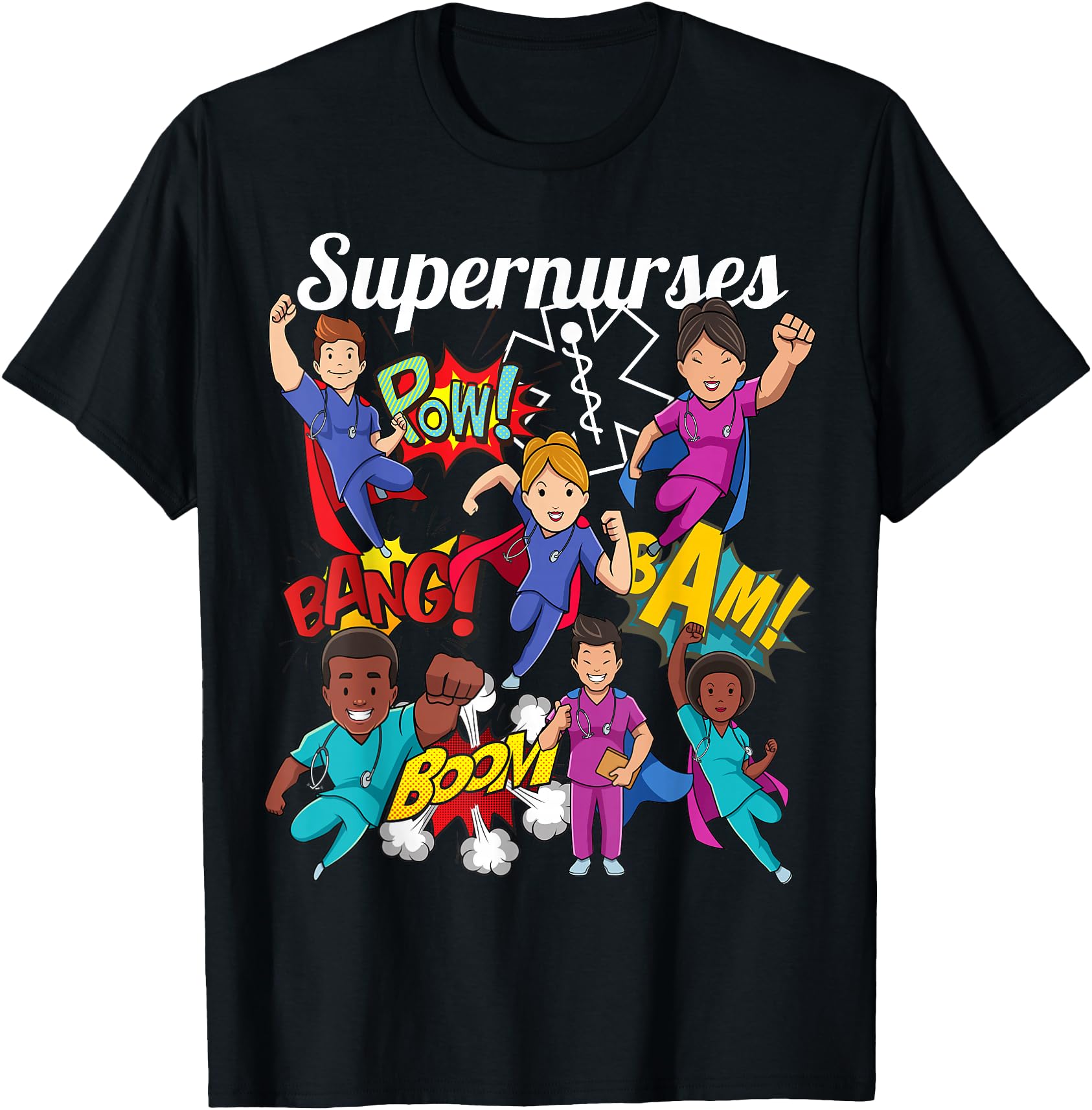 Supernurses Super Hero Comic Superhero Style RN Nursing Gift