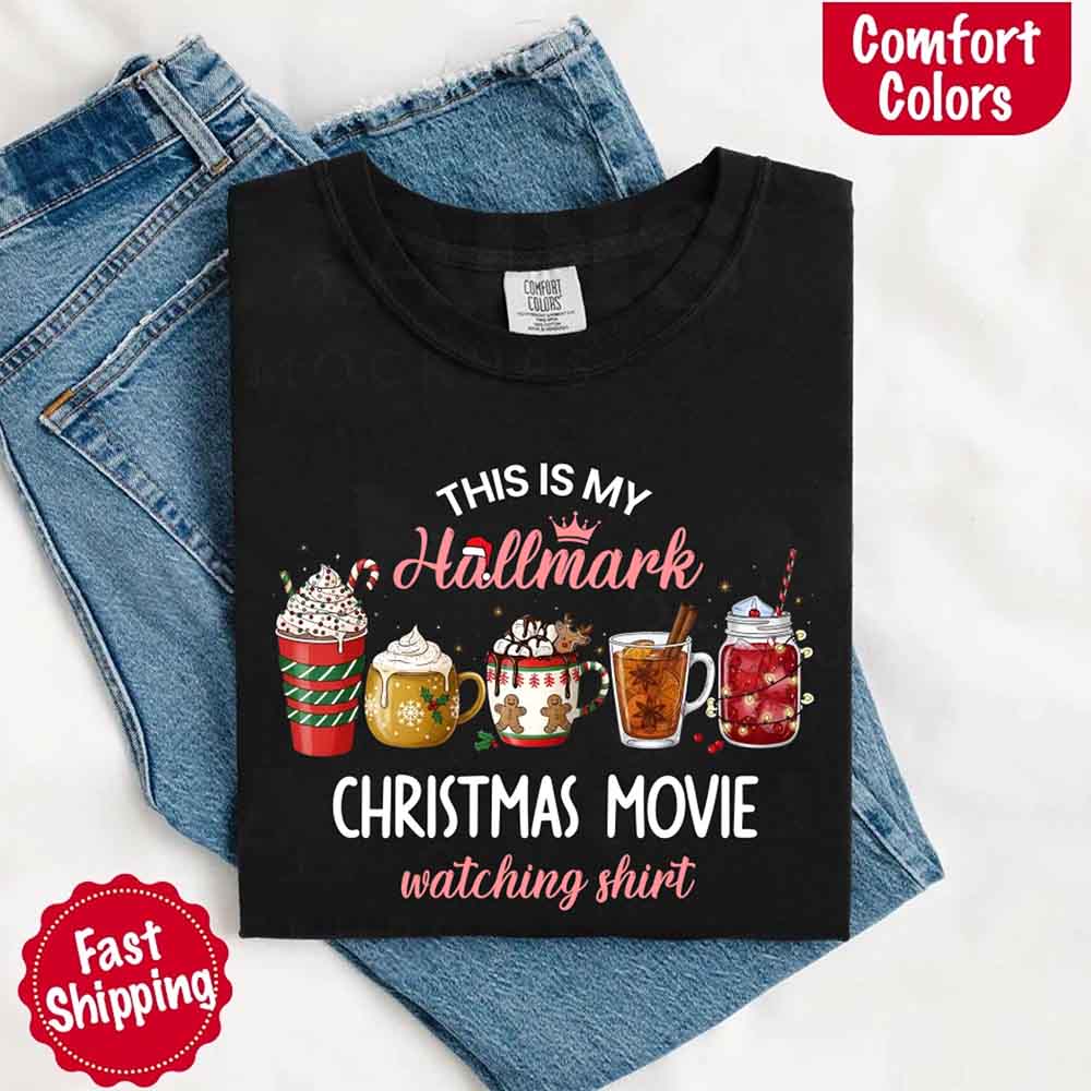 Christmas Movie Comfort Colors Shirt Hallmark Watching Tee