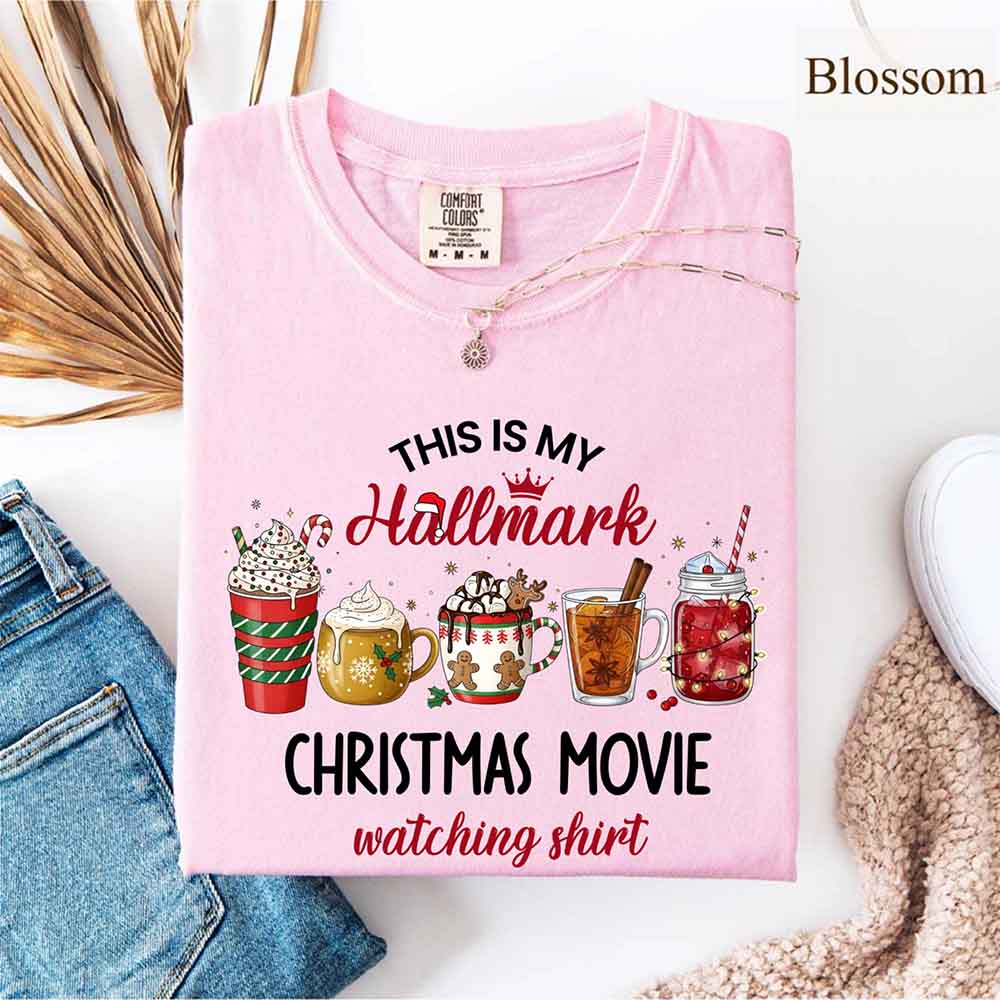 Christmas Movie Comfort Colors Shirt Hallmark Watching Tee
