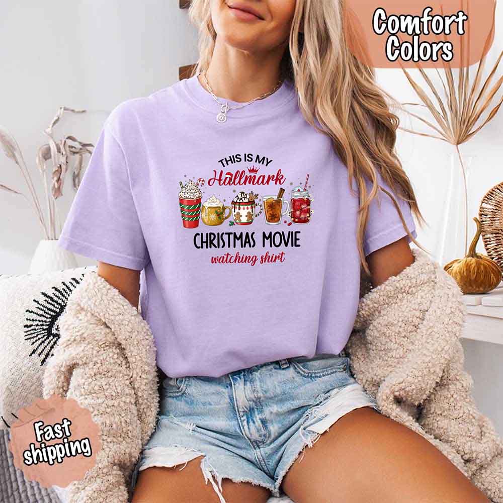 Christmas Movie Comfort Colors Shirt Hallmark Watching Tee