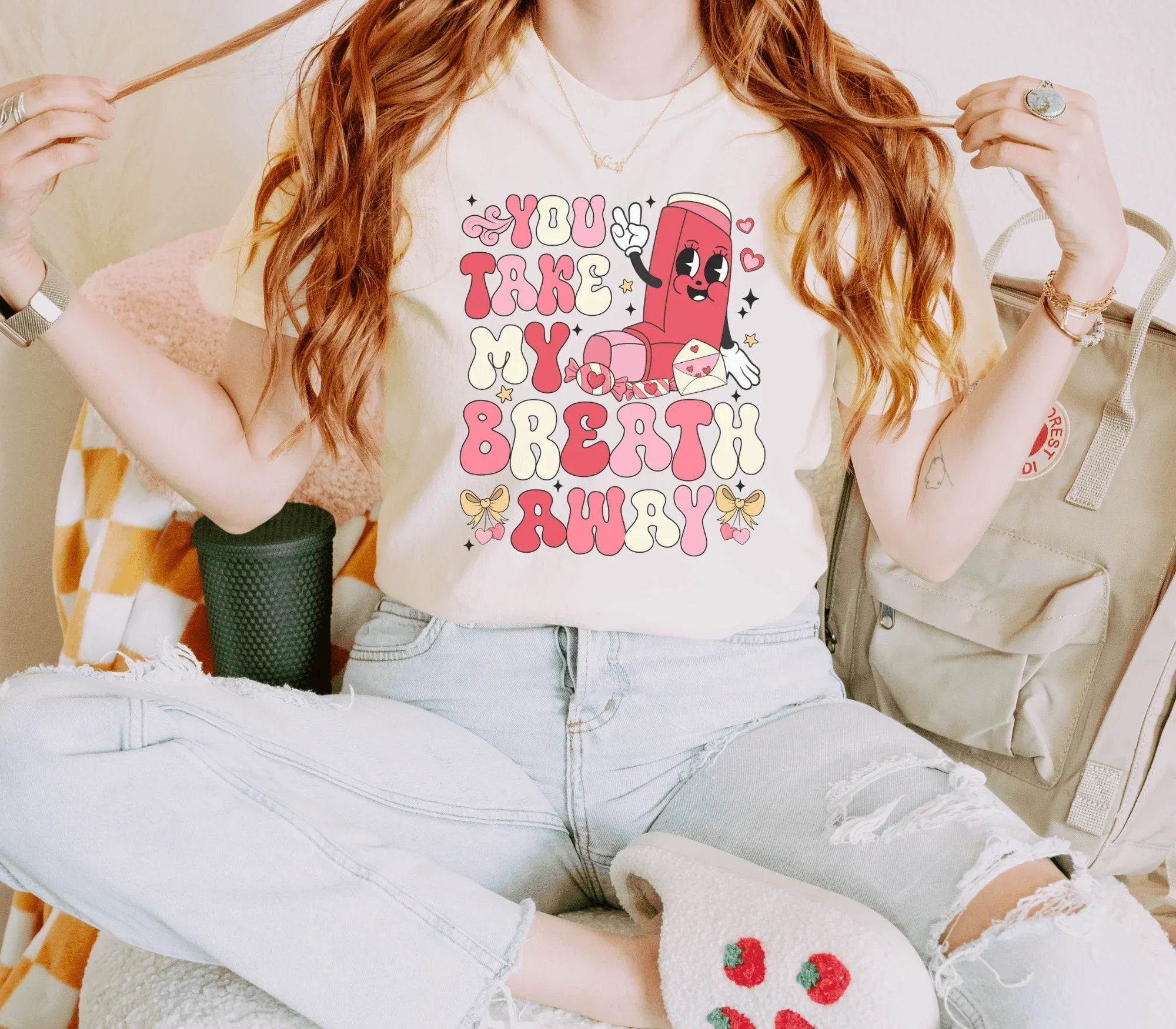 You Take My Breath Away Respiratory Therapy Valentines Day Tee