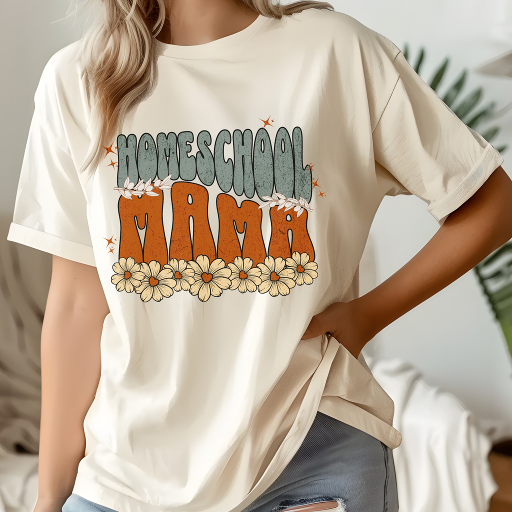 Homeschool Mama Tshirt - Long Sleeve - Crewneck - Hoodie