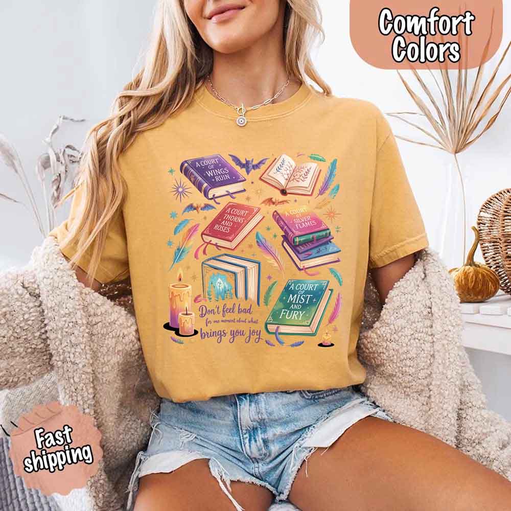 Velaris Book Lover Tee – Comfort Colors Bat Boys SJM Gift