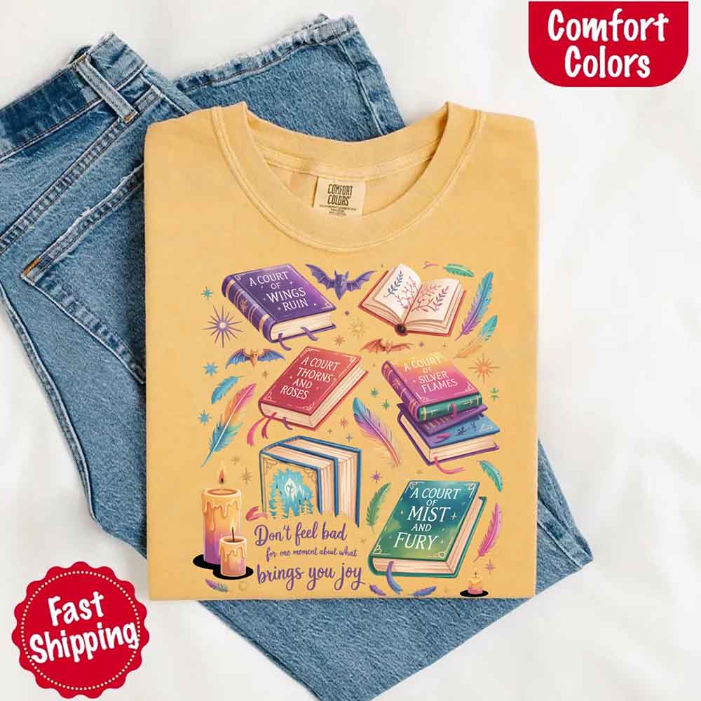 Velaris Book Lover Tee – Comfort Colors Bat Boys SJM Gift