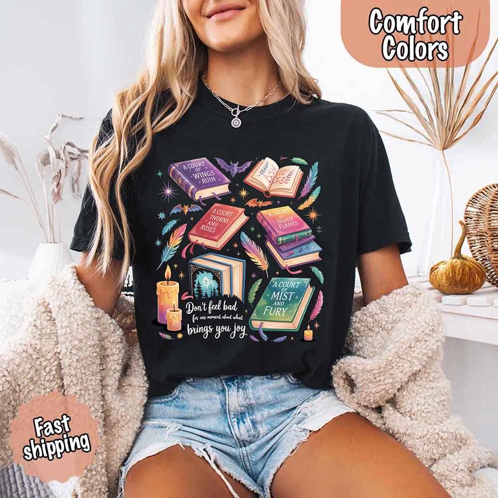 Velaris Book Lover Tee – Comfort Colors Bat Boys SJM Gift