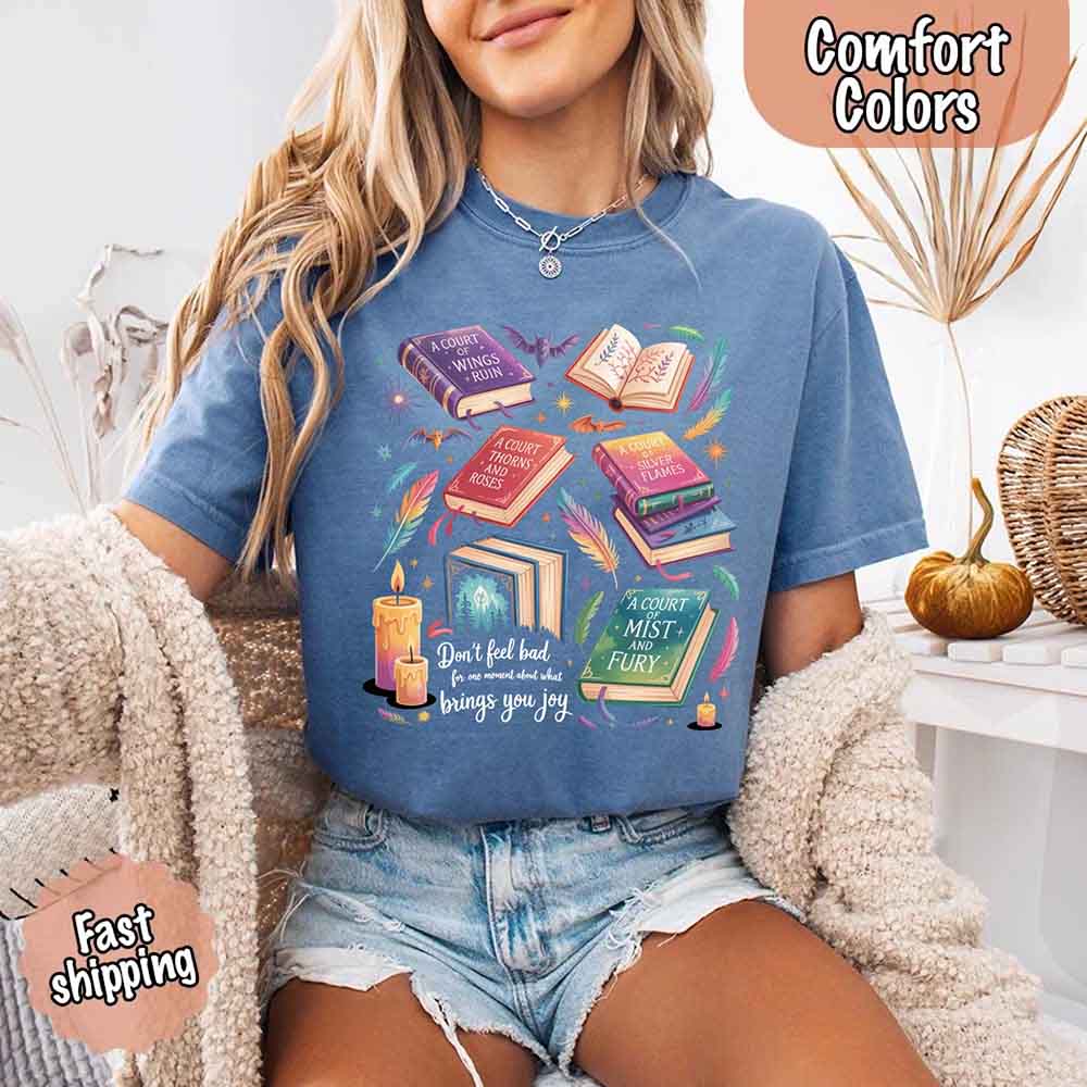 Velaris Book Lover Tee – Comfort Colors Bat Boys SJM Gift