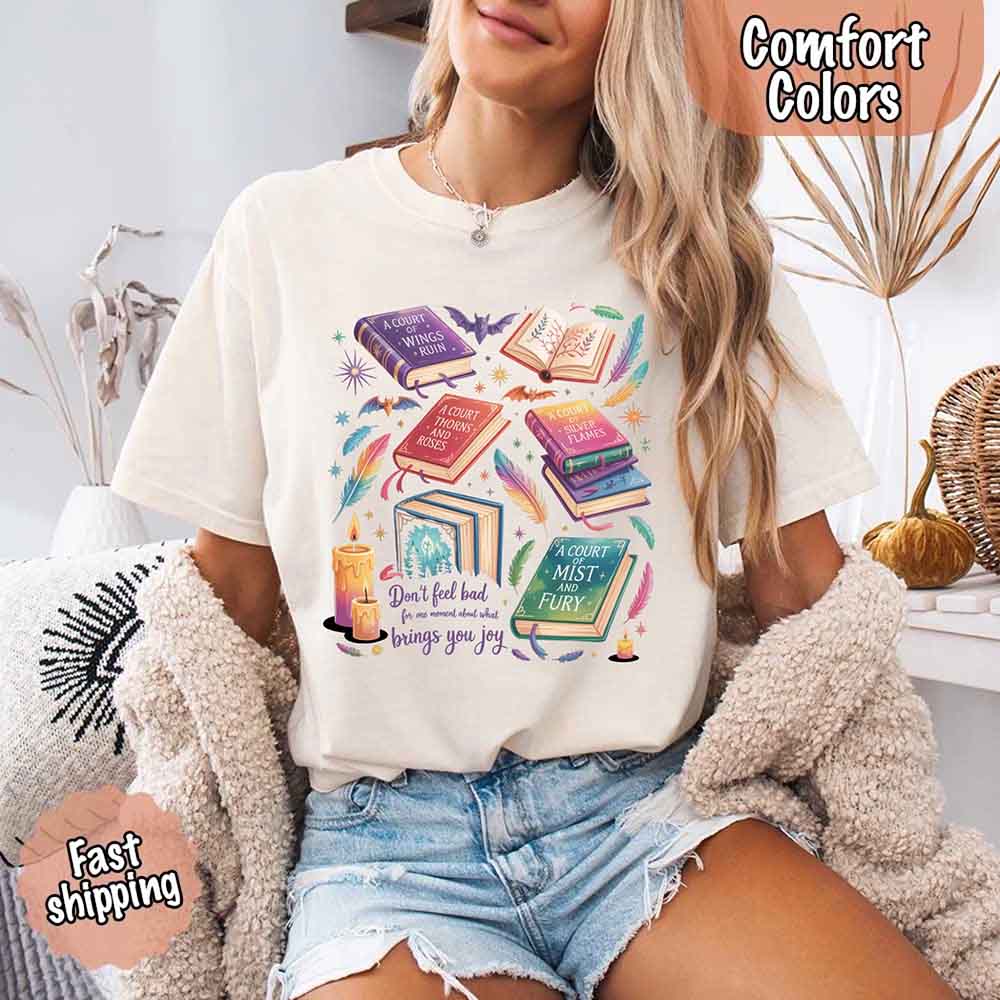 Velaris Book Lover Tee – Comfort Colors Bat Boys SJM Gift