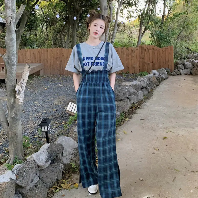 Nipped Waist Casual Women's High Waist Wide Leg Pants