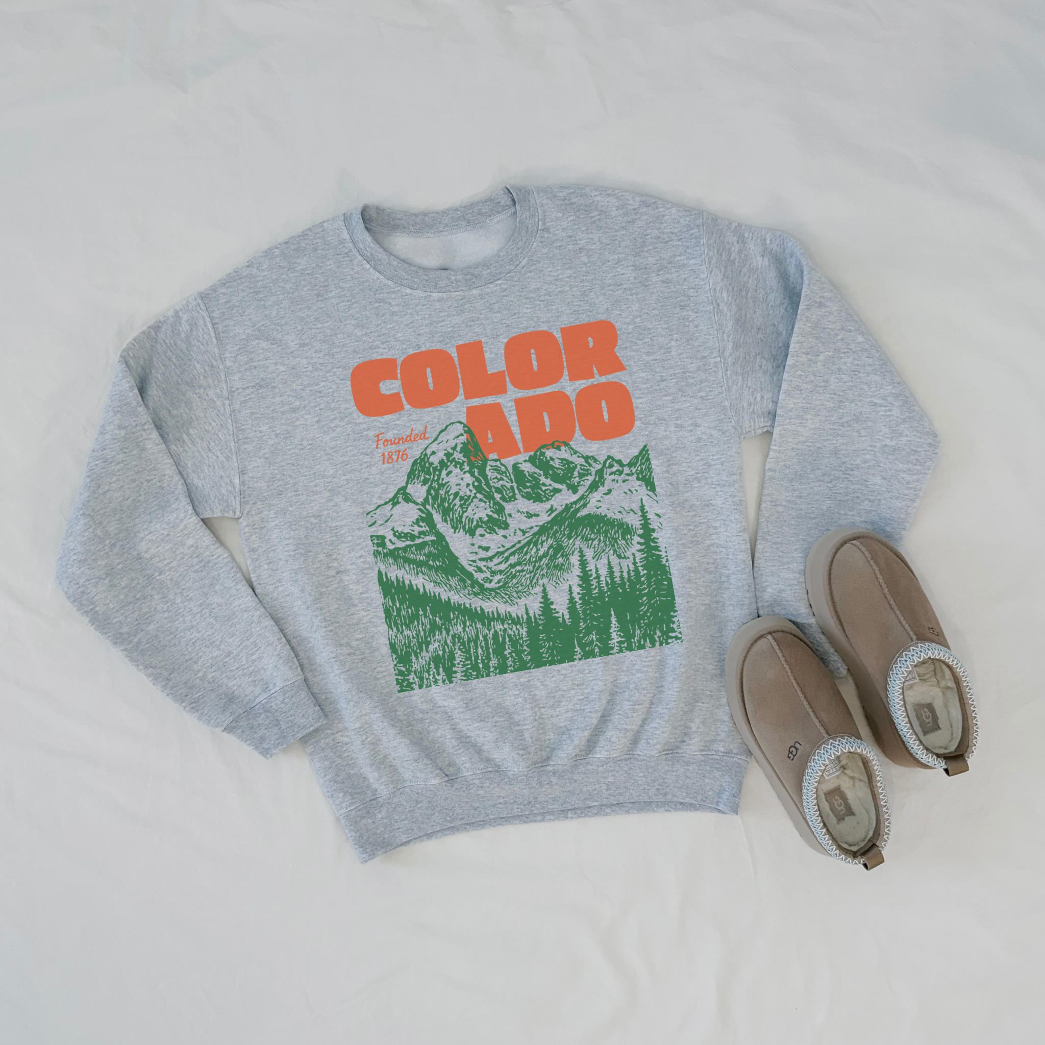 Colorado Founded 1876 Crewneck | Retro Mountain Sweatshirt