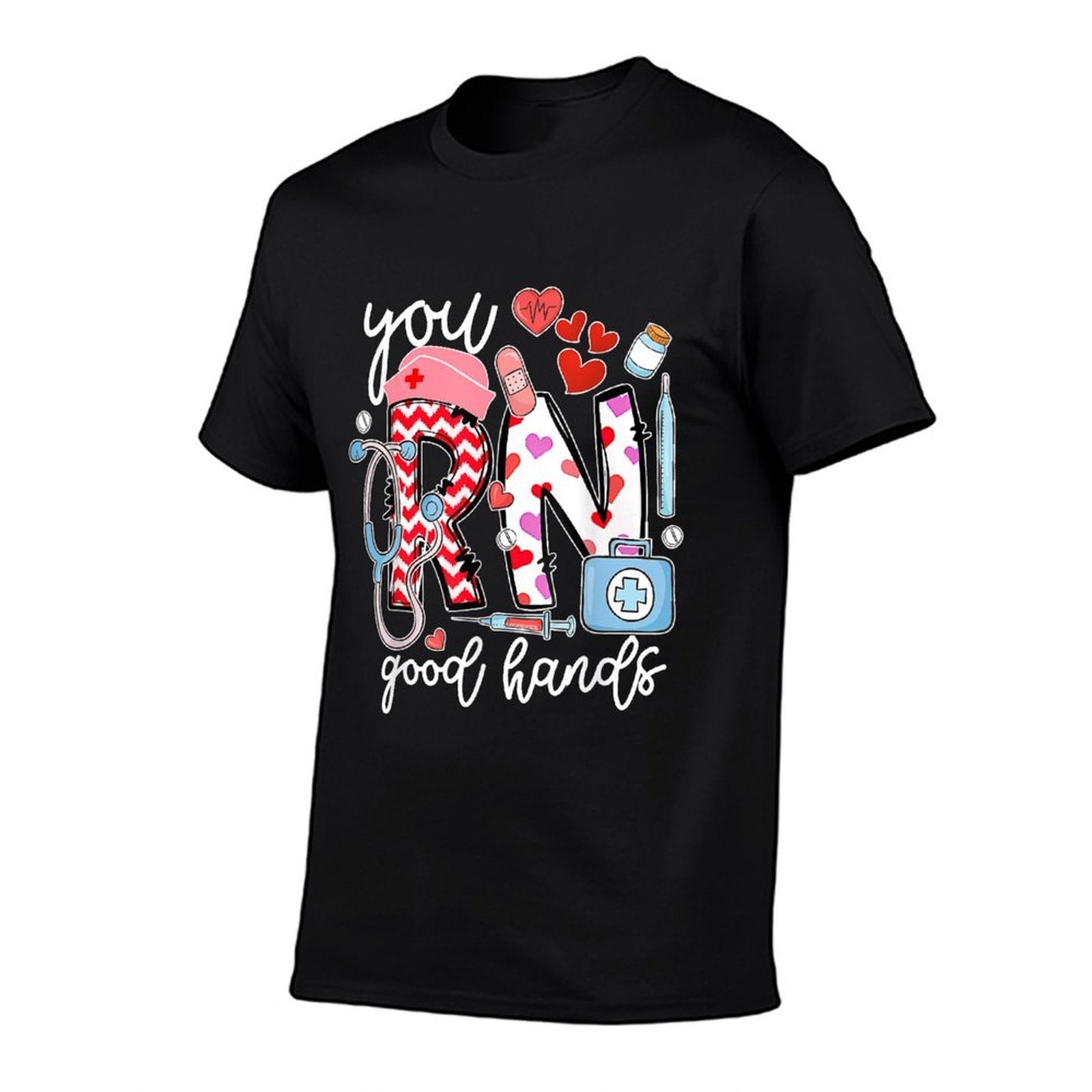 You RN Good Hands Cute Nurse Nursing Student Graduation  High-quality Stitching T-Shirt
