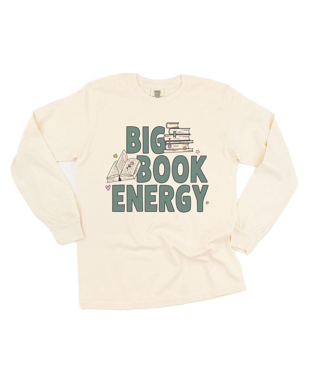 Big Book Energy - Long Sleeve Comfort Colors Tee