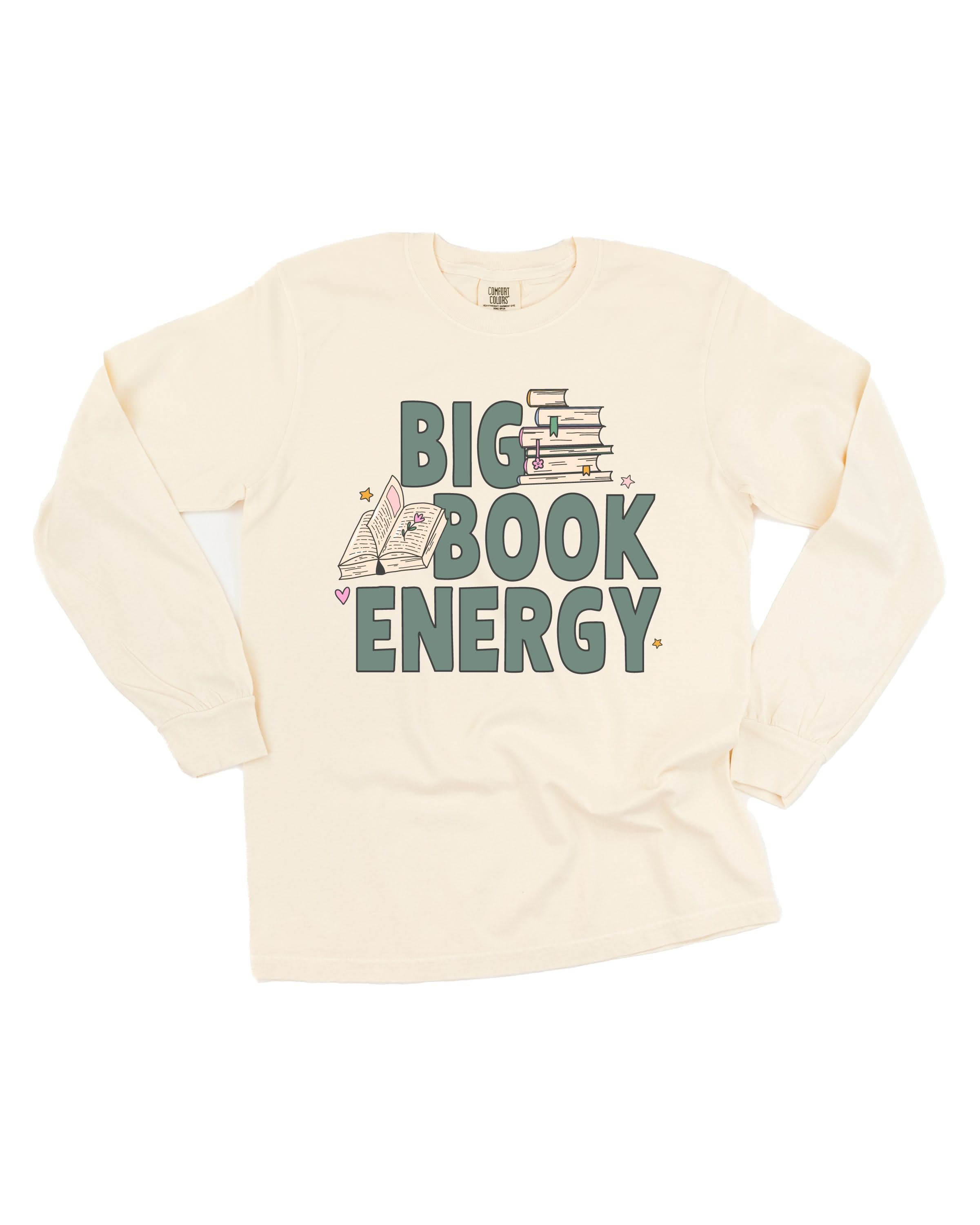 Big Book Energy - Long Sleeve Comfort Colors Tee