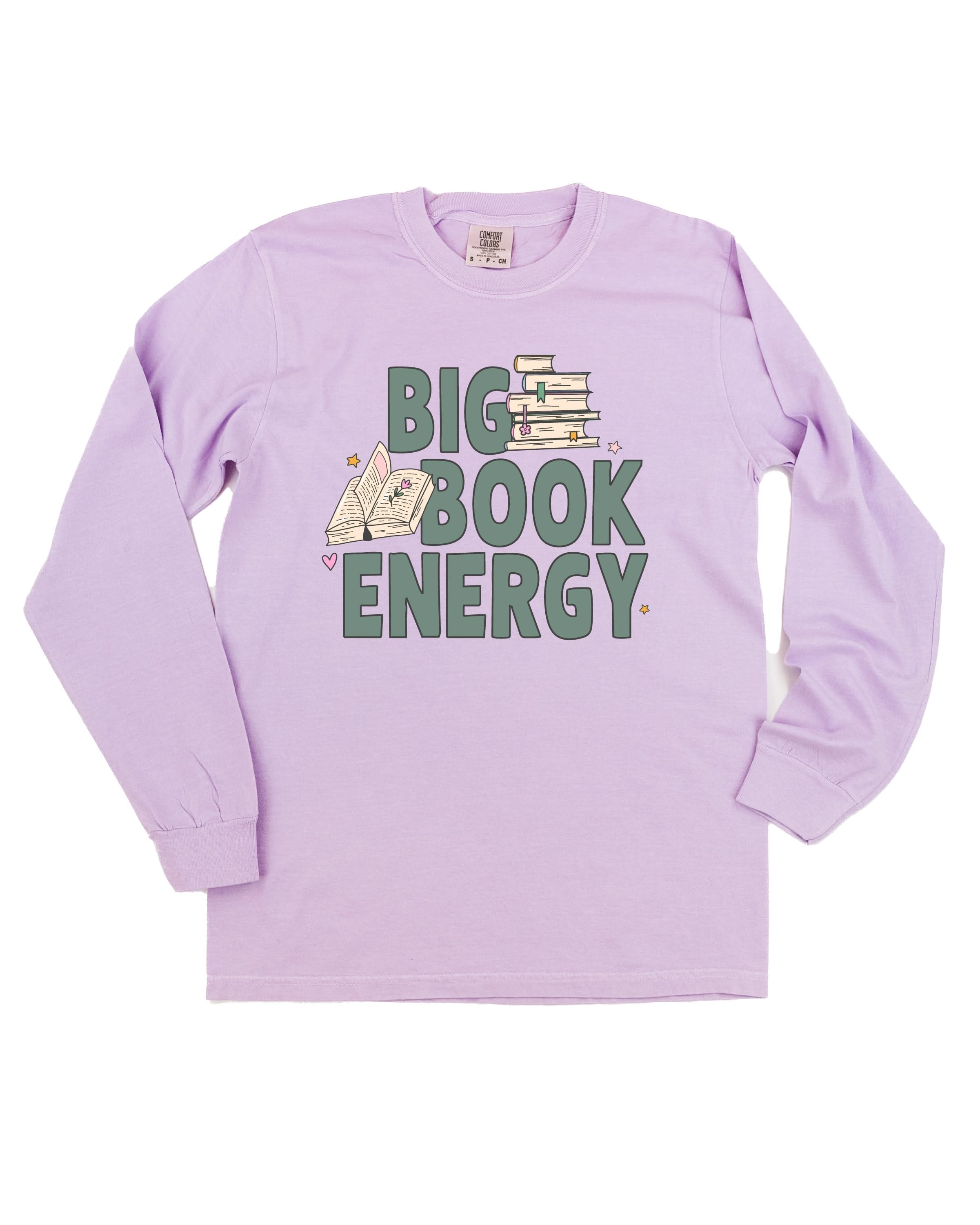 Big Book Energy - Long Sleeve Comfort Colors Tee