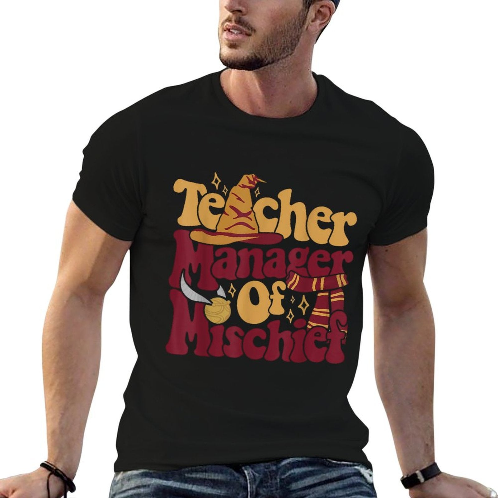 Magical Teacher Shirt Manager Of Mischief Teacher Gifts T-Shirt